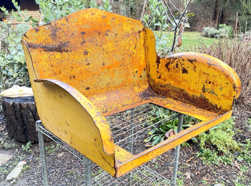 Vintage metal patina tractor - vintage,